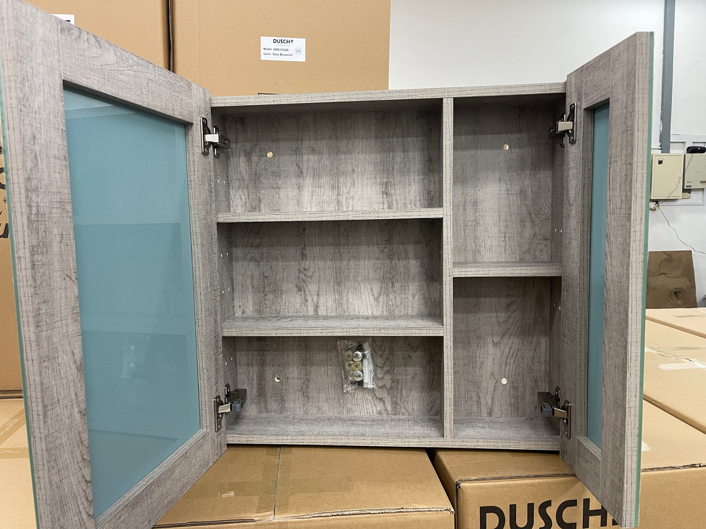 Dusche 2006193GL 60cm Mirror Cabinet (Grey Liner)