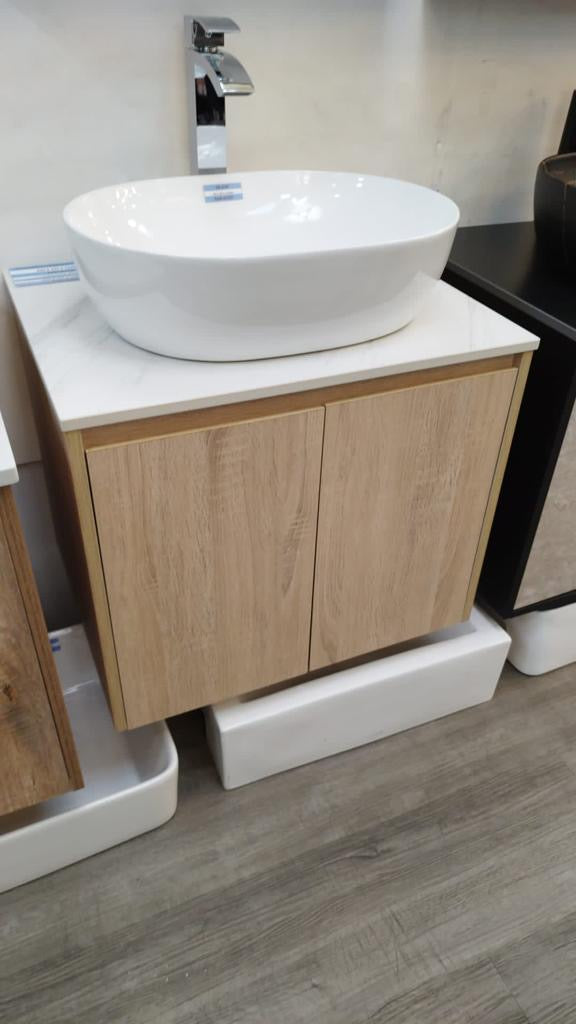 Dusche 60cm Basin Cabinet (Light Wood Gain)