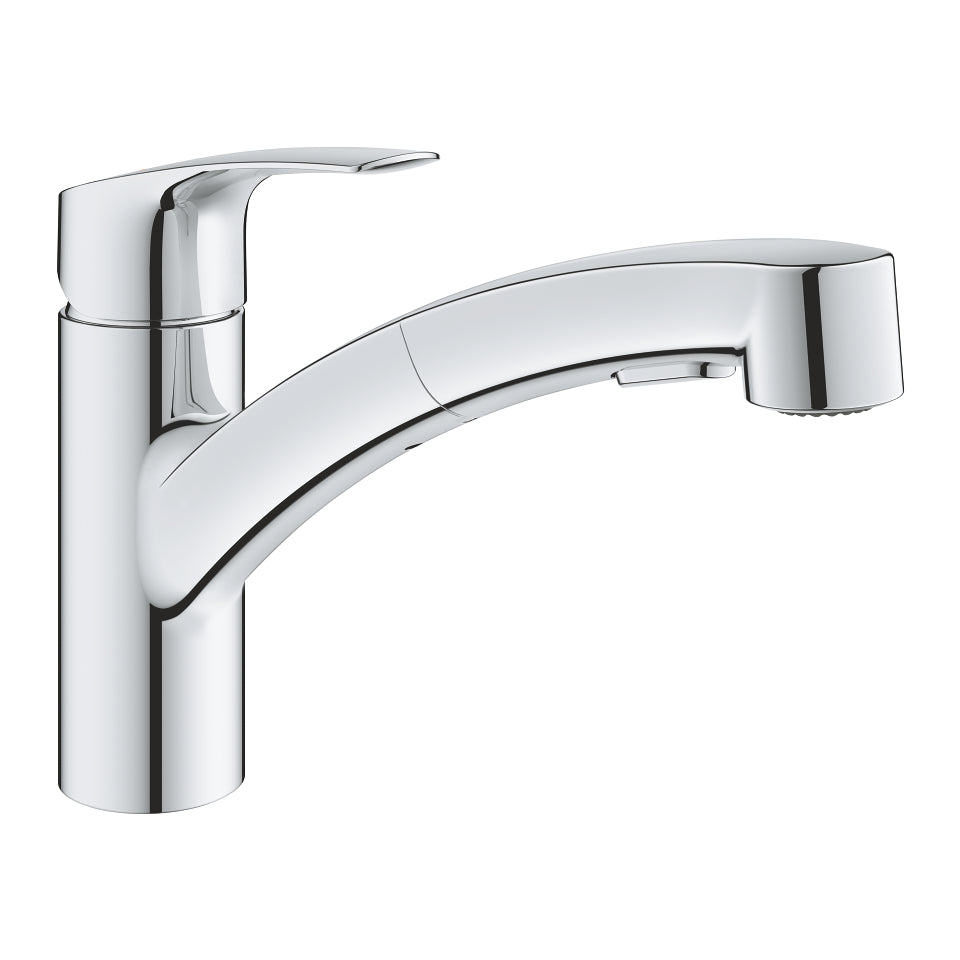 Grohe 30305001 Eurosmart Low Spout Pull-Out Sink Mixer