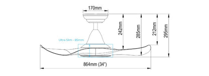 EFENZ Matte Titanium With Light Downrod Design Ceiling Fan