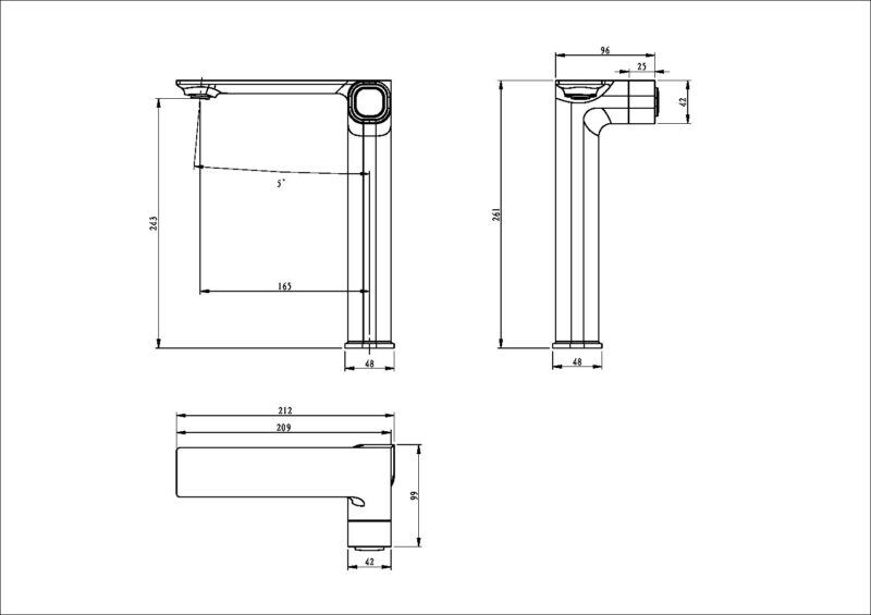 AALTO 3501GM TALL MIXER TAP