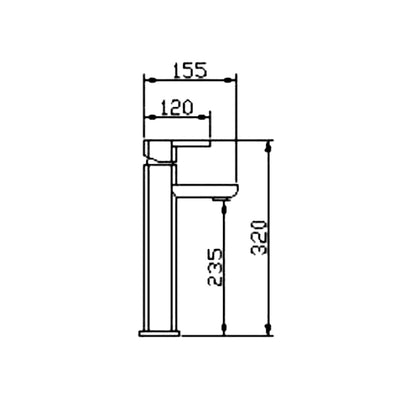 AALTO 4001B TALL MIXER TAP