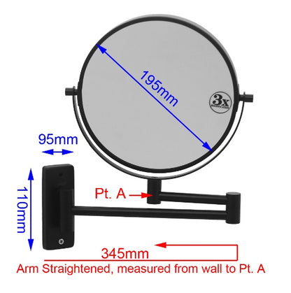 Fidelis FV-6317BK Magnify Mirror