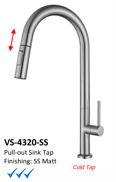 Nobel 4320 SS Pull Out Kitchen Tap