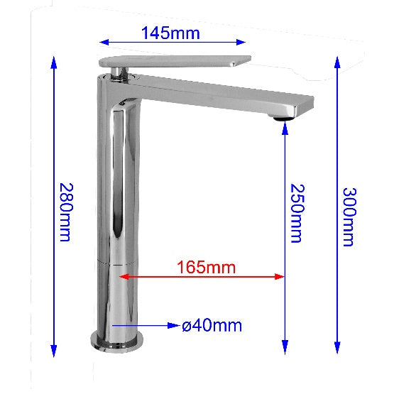 Fidelis FT-8292 Chrome Mixer tap
