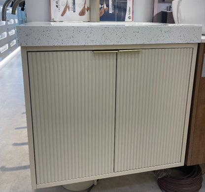 Dusche 2006104FBG 60cm Basin Cabinet (Fluted Beige Grey)