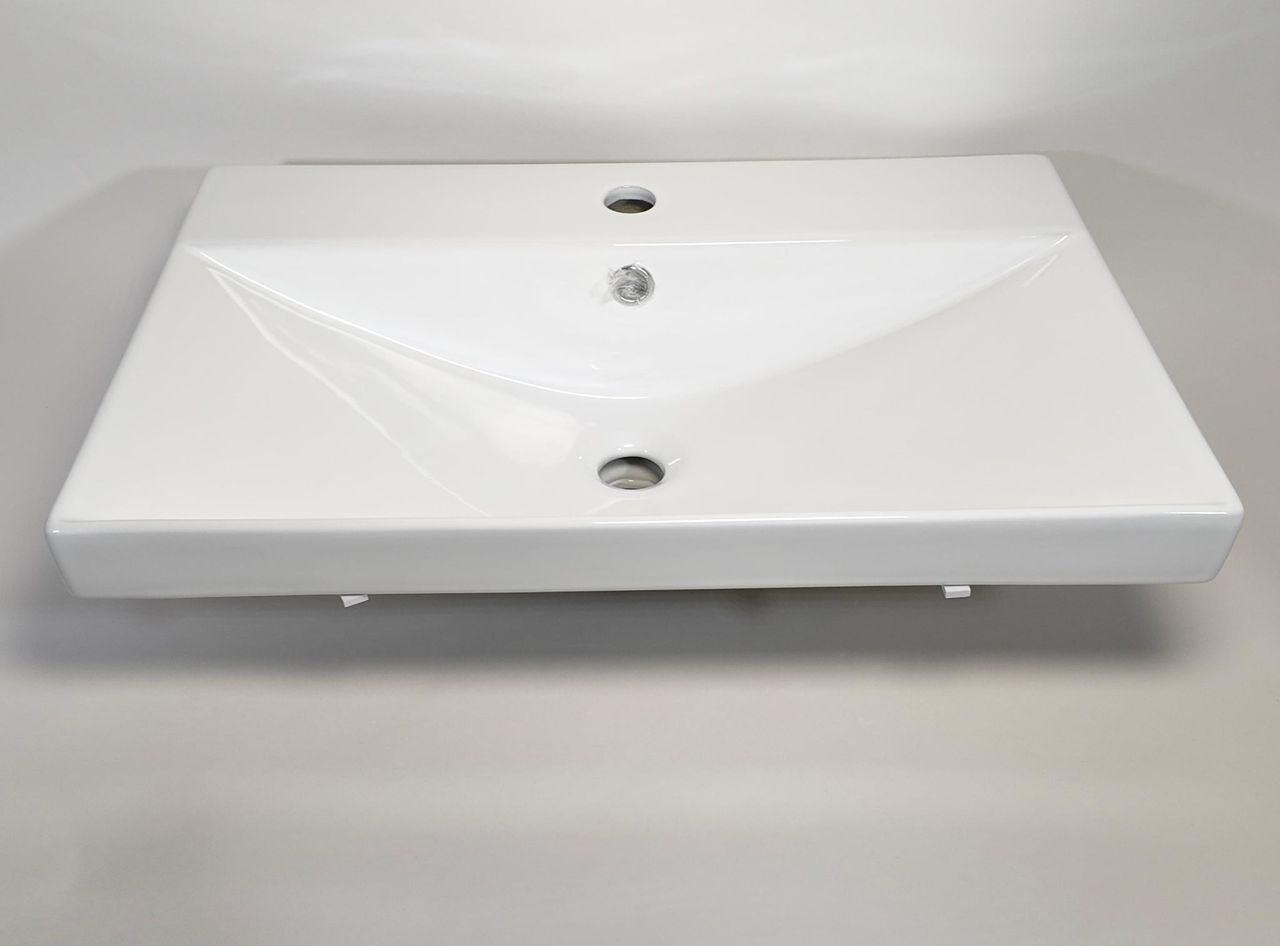 Dusche 2008103FMW-NL 80cm Basin Cabinet - (Fluted Matt White)