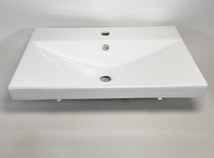 Dusche 2008103FMW-NL 80cm Basin Cabinet - (Fluted Matt White)