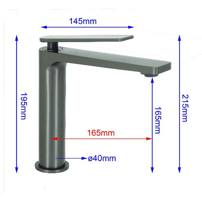 Fidelis FT-8291-HGM Mixer Tap (Gun Metal)