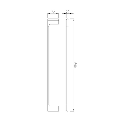 Aalto Gun Metal Single Towel Bar (60cm)