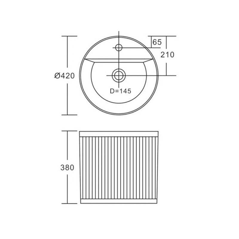 AALTO 8701 BASIN (HALF PEDESTAL)