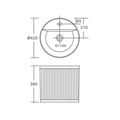 AALTO 8701 BASIN (HALF PEDESTAL)