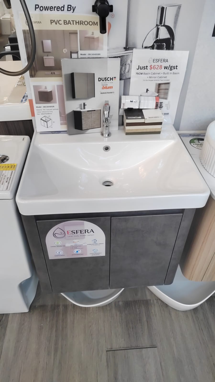 Esfera 60cm Basin Cabinet (Industrial Grey)