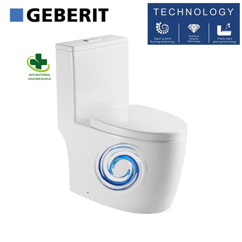 Aalto AL 8040 One-Piece Toilet Bowl (Tornado Flush)
