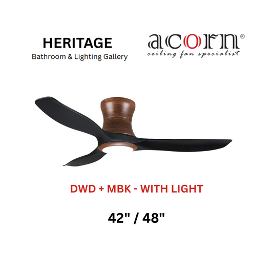 Acorn DC-168H DWD + MBK With Light Ceiling Fan