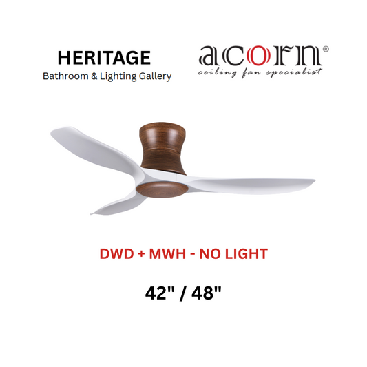 Acorn DC-168H DWD + MWH Without Light Ceiling Fan