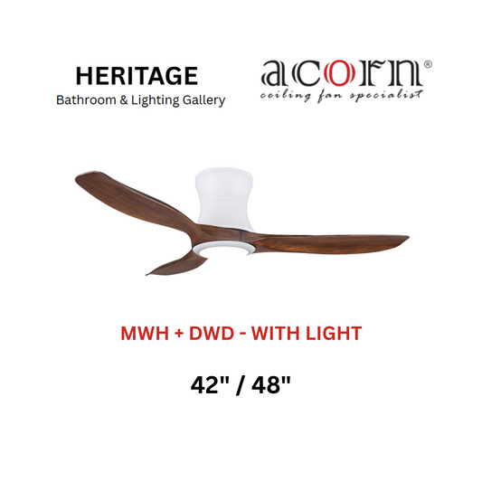 Acorn DC-168H MWH + DWD With Light Ceiling Fan