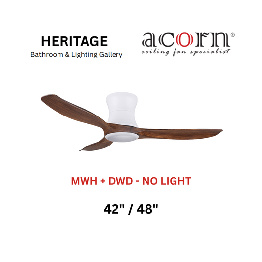 Acorn DC-168H MWH + DWD Without Light Ceiling Fan