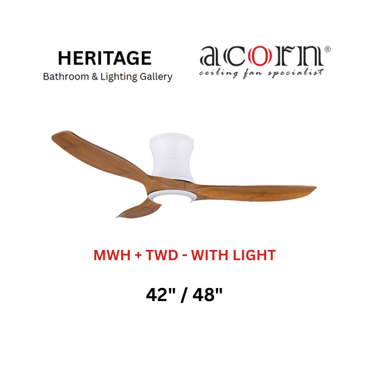 Acorn DC-168H MWH + TWD With Light Ceiling Fan