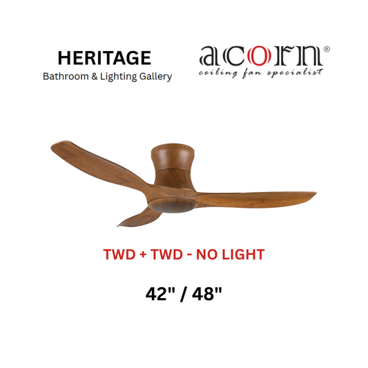 Acorn DC-168H TWD + TWD Without Light Ceiling Fan