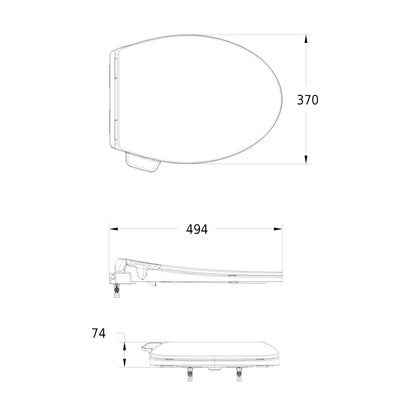 American Standard 1007372080 Manual Seat Cover