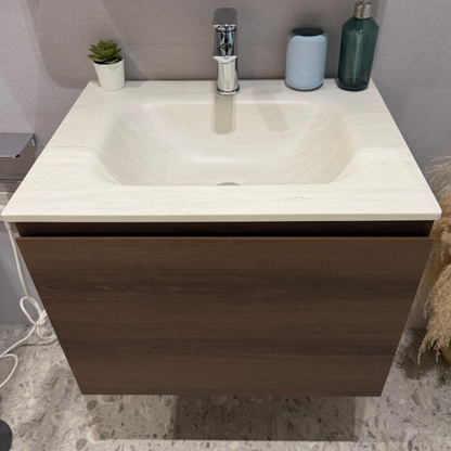 Rigel 60CM PVC Sintered Stone Drawer Basin Cabinet (5 Colours Available)