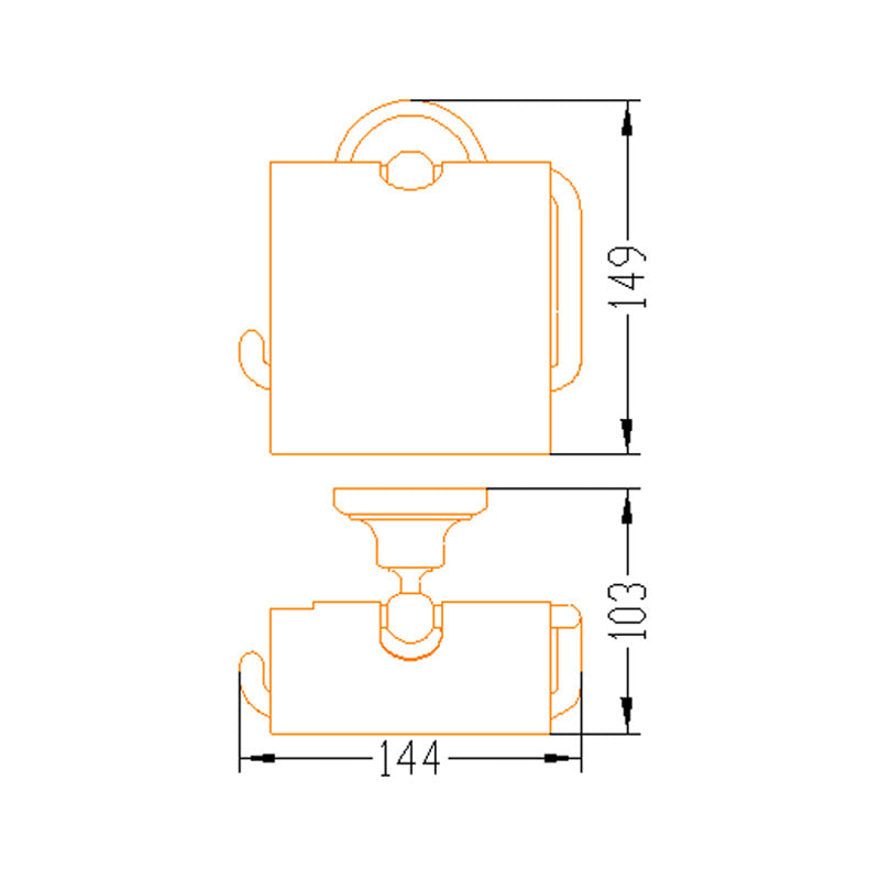 Aalto BEK70 Gold Paper Holder With Cover
