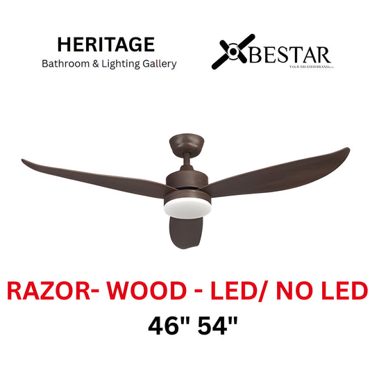 Bestar Razor 46"/54" Ceiling Fan (WOOD)