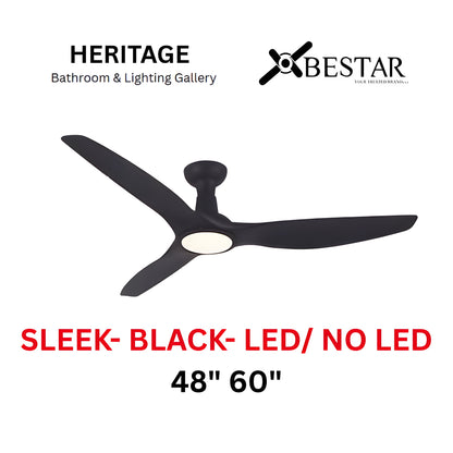 Bestar Sleek 48"/60" Ceiling Fan (FROSTED BLACK)