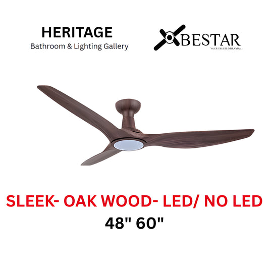 Bestar Sleek 48"/60" Ceiling Fan (OAK WOOD)