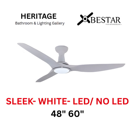 Bestar Sleek 48"/60" Ceiling Fan (FROSTED WHITE)