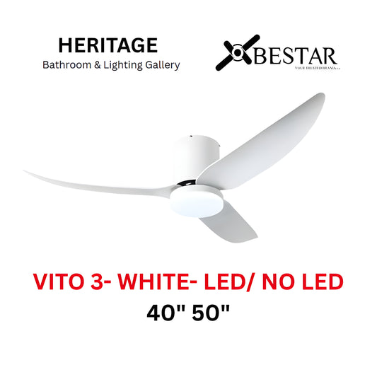 Bestar Hali 50″/ 40" Ceiling Fan (WHITE)