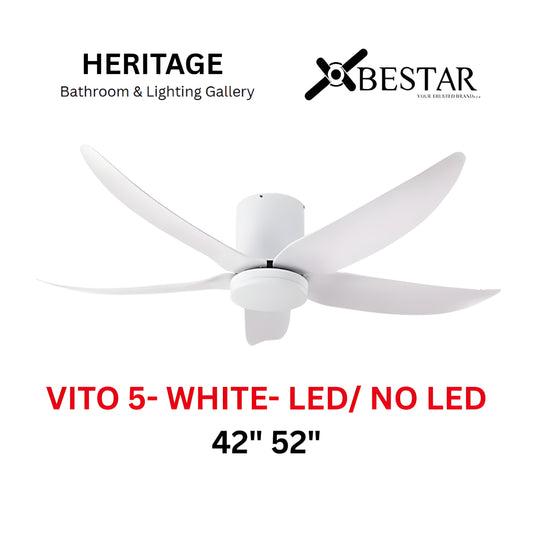 Bestar Hali 52″/ 42" Ceiling Fan (WHITE)