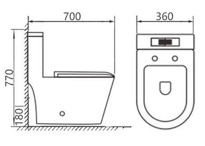 E+NT Eddy One-Piece Toilet Bowl (Cyclone Flush)