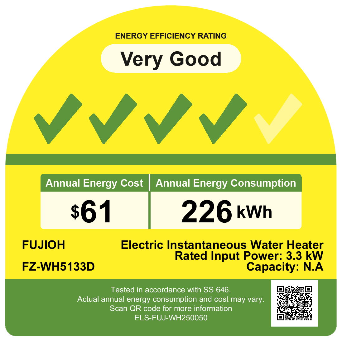 Fujioh FZ-5133D Instant Heater With DC Pump