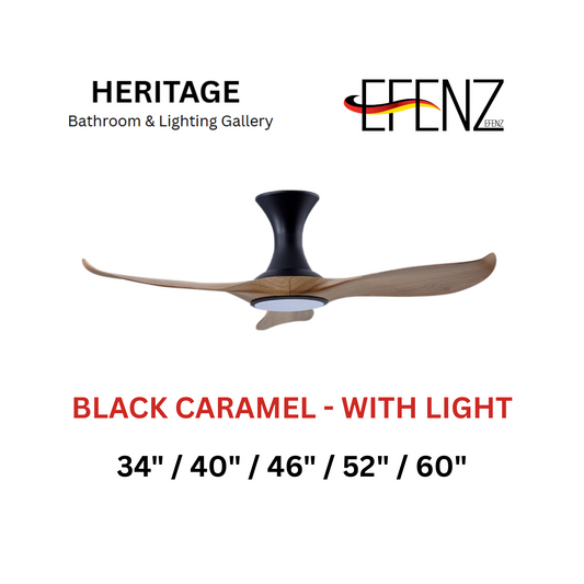 EFENZ Black Caramel With Light Hugger Design Ceiling Fan