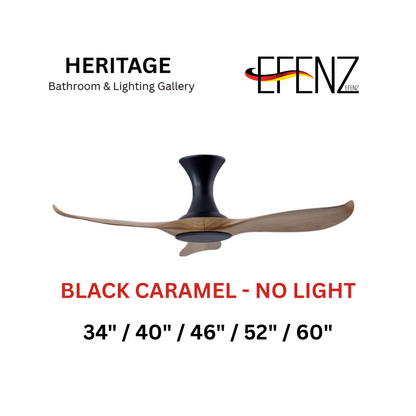 EFENZ Black Caramel No Light Hugger Design Ceiling Fan