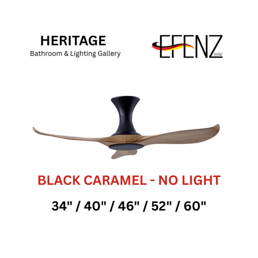 EFENZ Black Caramel No Light Hugger Design Ceiling Fan