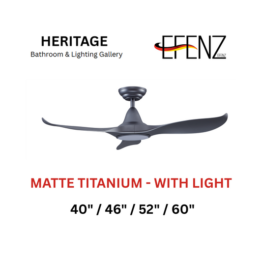 EFENZ Matte Titanium With Light Downrod Design Ceiling Fan