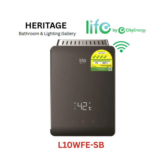 Life by City Energy L10WFE - Slate Black Gas Heater