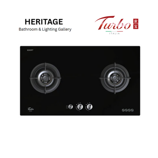 Turbo Incanto T882 88cm 2 burners built-in glass hob