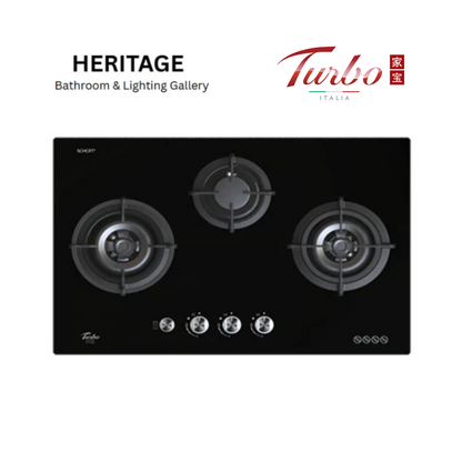 Turbo Incanto T773GV 77cm 3 burners built-in glass hob