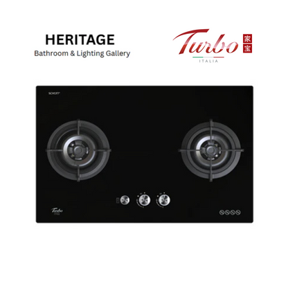Turbo Incanto T772GV 77cm 2 burners built-in glass hob