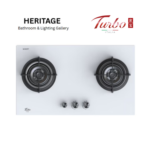 Turbo Incanto T762 76cm 2 burners built-in glass hob