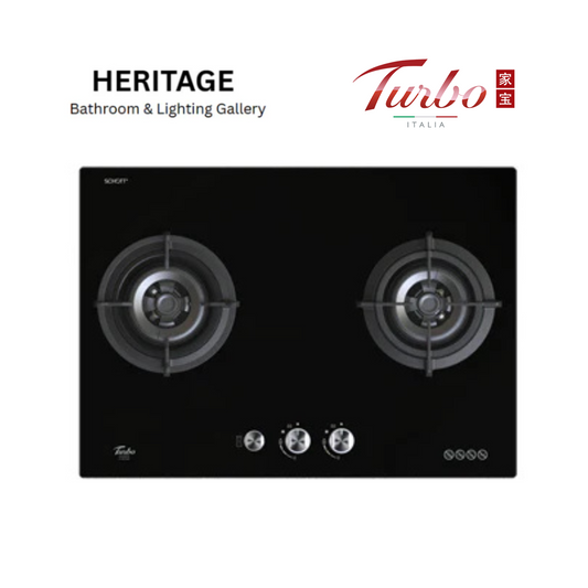Turbo Incanto T702GV 70cm 2 burners built-in glass hob