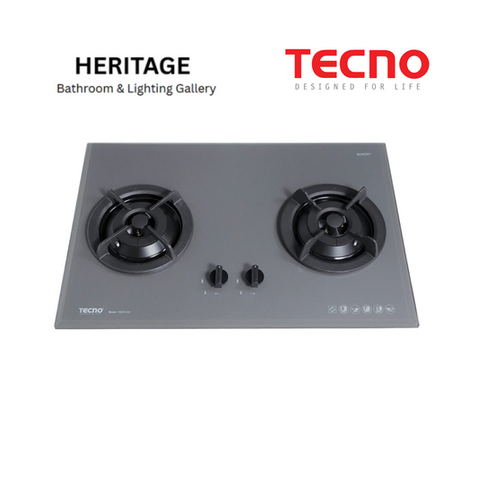 Tecno 2-Burner 75cm Tempered Glass Cooker Hob