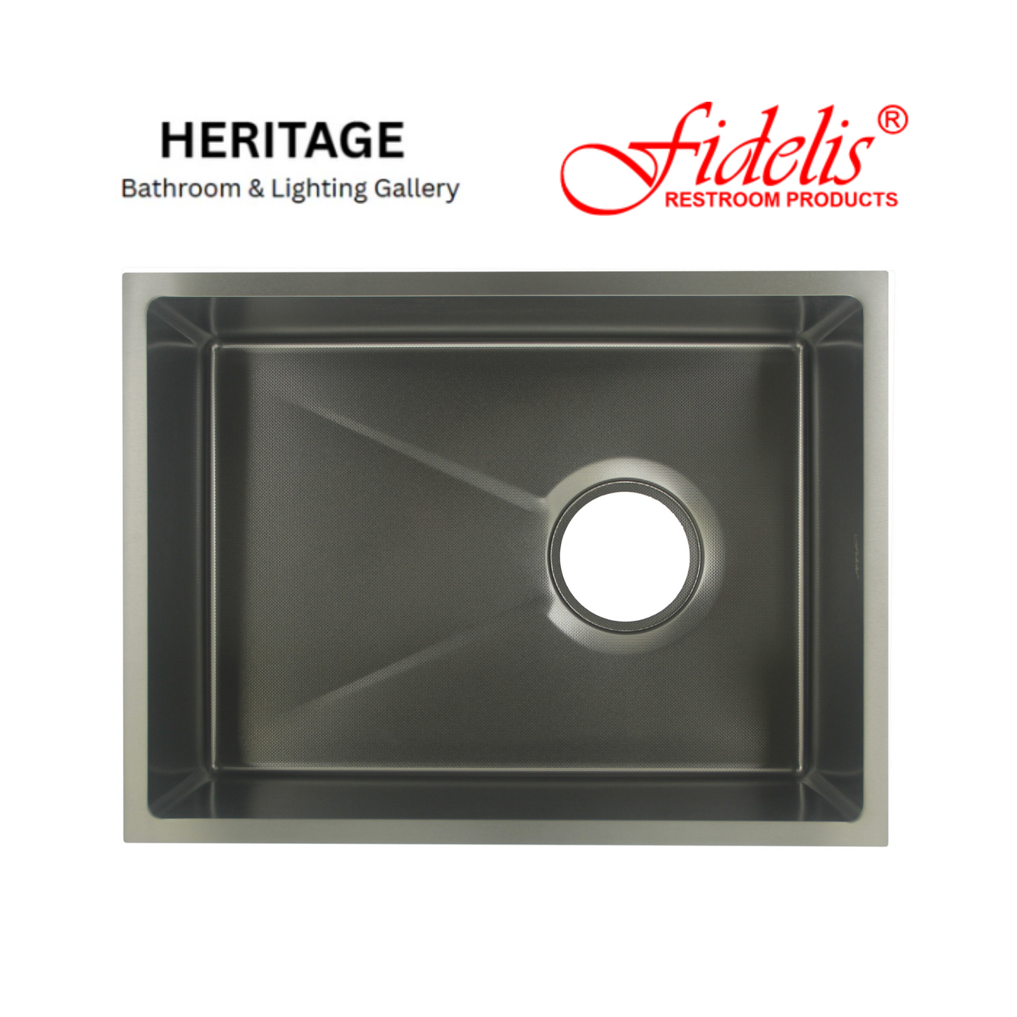 Fidelis Embossed Nano Black Kitchen Sinks (Undermount Sink)
