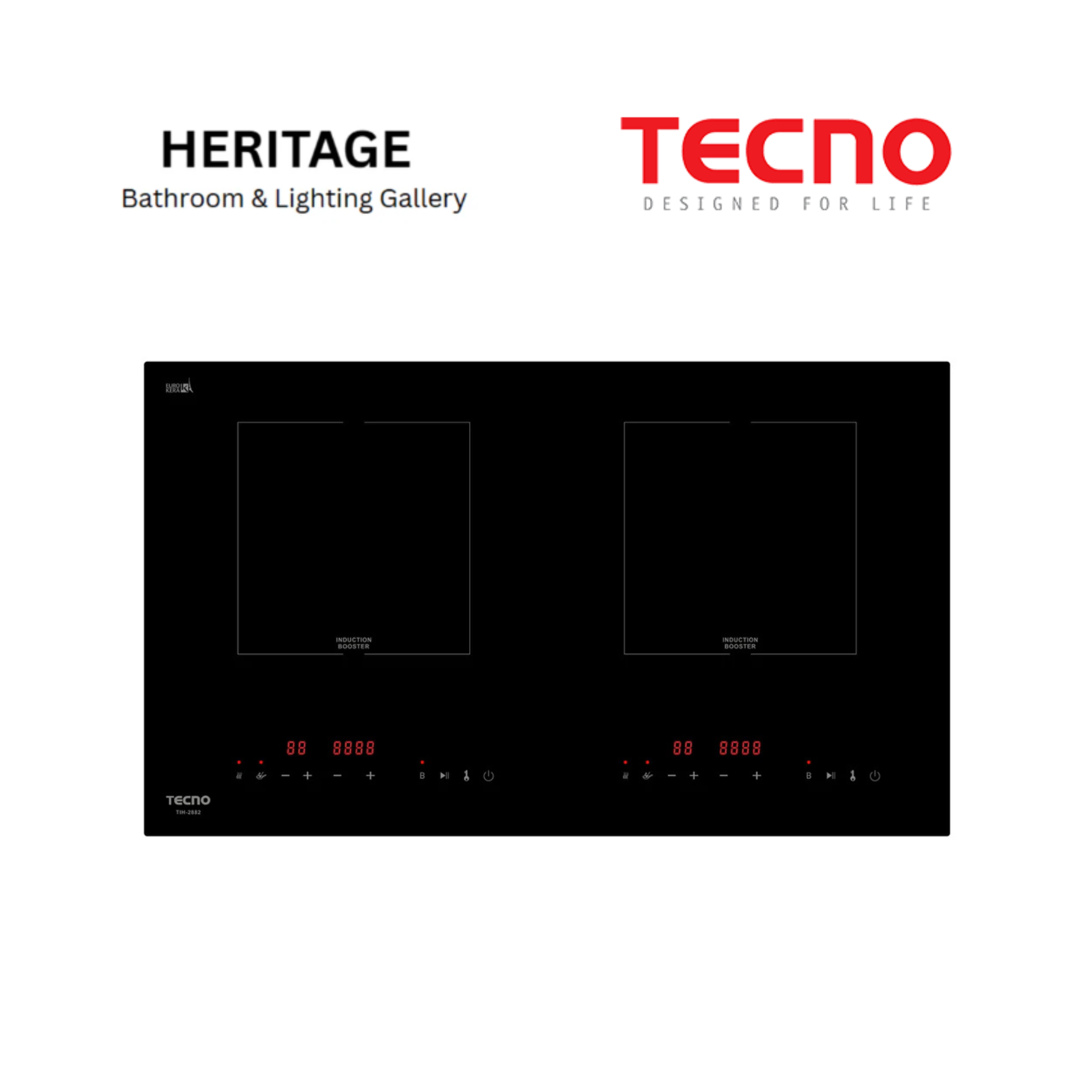 Tecno 73cm 2-Burner Built-In Induction Cooker Hob – Heritage Bathroom ...