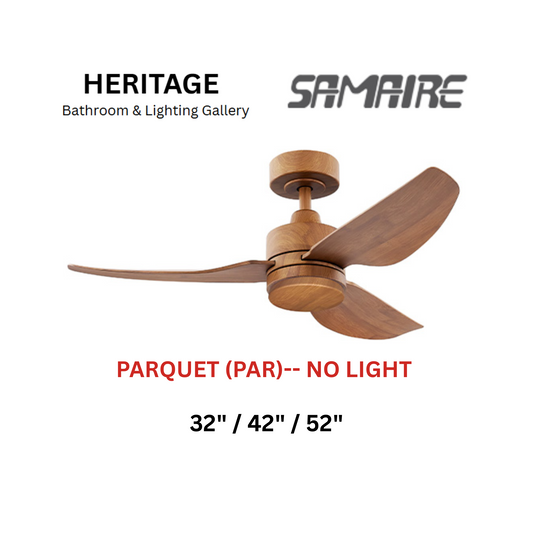 Samaire 3 Blade Parquet (PAR) No Light Ceiling Fan