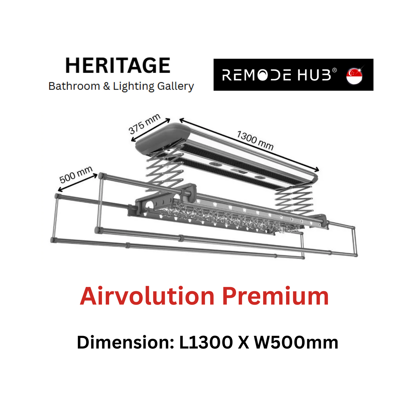 Remode Hub 1.3 Meter Airvolution Premium Automated Laundry System